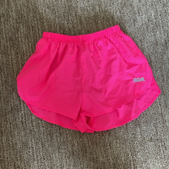 Hot Pink Women’s Boa Running Shorts - Picture 1 of 4
